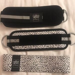 Glute band and ankle straps